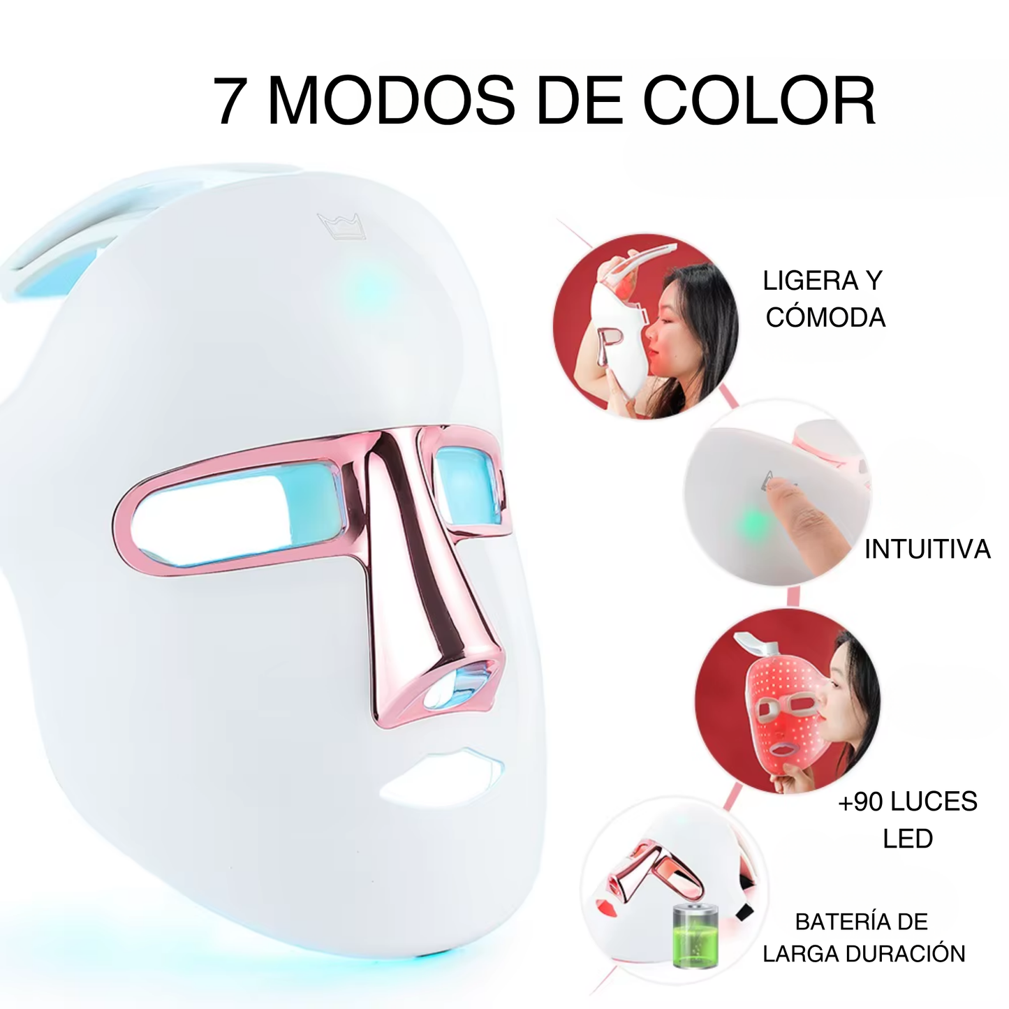 DELUNARI - MASCARA LED FACIAL